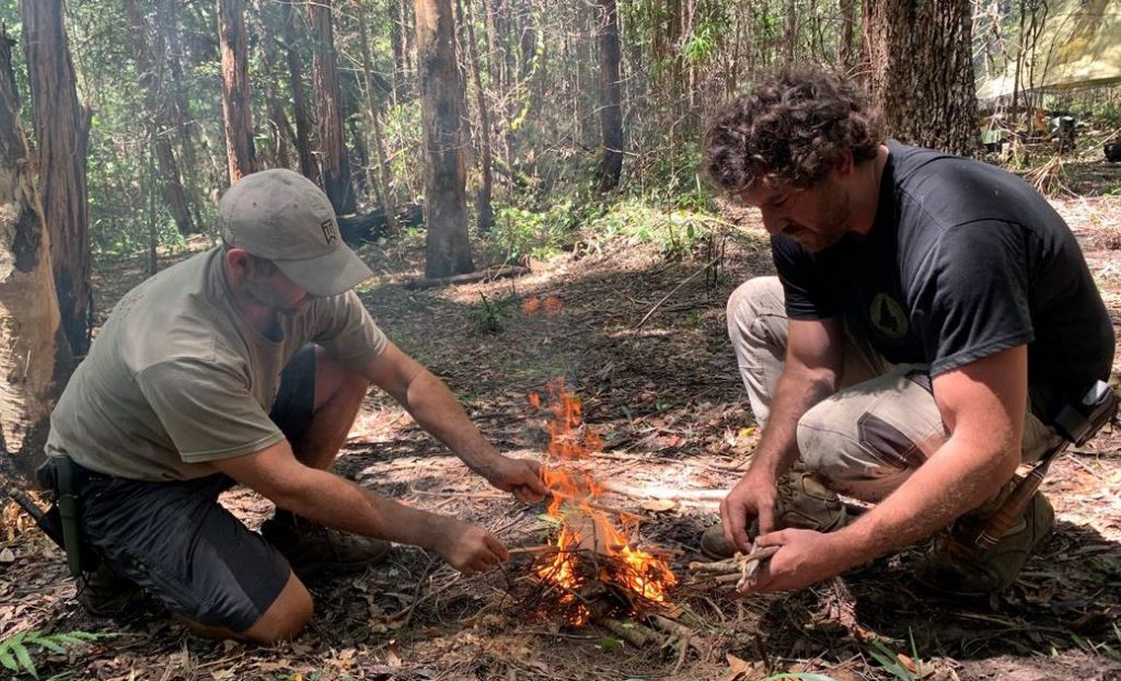 NBN news came to visit us on our 7 Day Combined Basic to Intermediate Bushcraft Survival Course